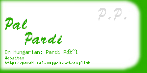 pal pardi business card